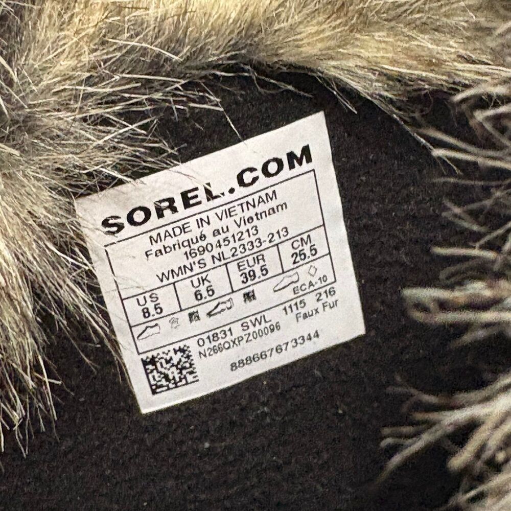 Sorel Tofino II Quilted Olive Green Winter Boots Fur Trim Sz 8.5 - Picture 6 of 7